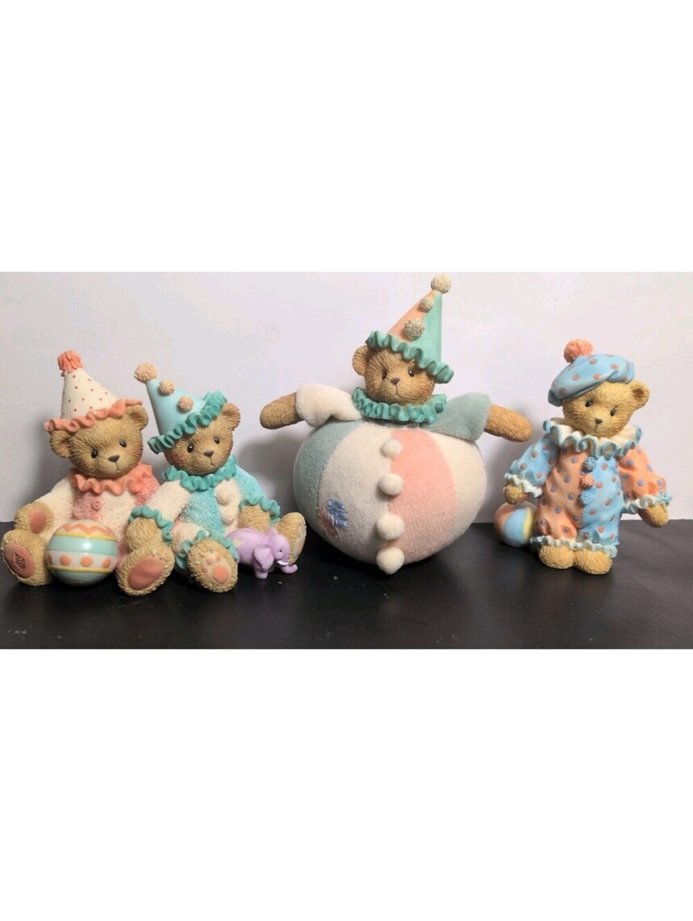 Cherished Teddies Dudley Just Clowning Around Lot of 3 Dudley Palmer & Charlene